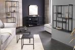 Moderne boekenkast SLIM LINE 185 cm grafiet metalen staande, Huis en Inrichting, Ophalen of Verzenden, Nieuw