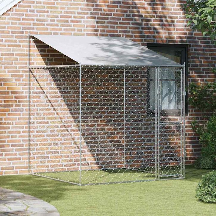 vidaXL Hondenbench 200 x 200 x 258 cm Staal en PE, Dieren en Toebehoren, Honden-accessoires, Nieuw, Verzenden