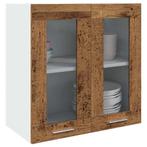 vidaXL Keukenwandkast Lyon met glazen deur 60x31x60 cm oud, Huis en Inrichting, Keuken | Keukenelementen, Verzenden, Nieuw, Bruin