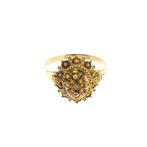 Antiek bicolor gouden ring van een mutsenbel met parel, Sieraden, Tassen en Uiterlijk, Gebruikt, Overige kleuren, Ophalen of Verzenden