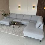 GRATIS BEZORGING - Grijze U-bank 365x240 - Refurbished, Huis en Inrichting, Hout, Hoekbank, 300 cm of meer, Ophalen of Verzenden