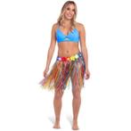 Hawaii thema verkleed rokje gekleurd 45 cm - Hawaii kleding, Kleding | Dames, Carnavalskleding en Feestkleding, Nieuw, Verzenden