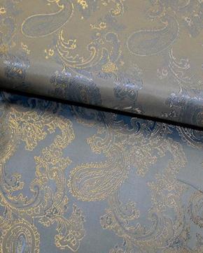 Luxe Jacquard Voering Beige/Blauw, Hobby en Vrije tijd, Stoffen en Lappen, Blauw, Nieuw