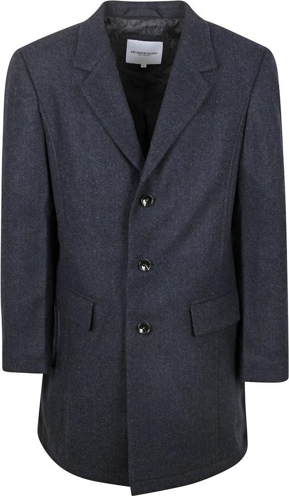 McGregor Coat Wool Herringbone Navy maat XL Heren, Kleding | Heren, Jassen | Winter, Blauw, Nieuw, Maat 56/58 (XL), Verzenden