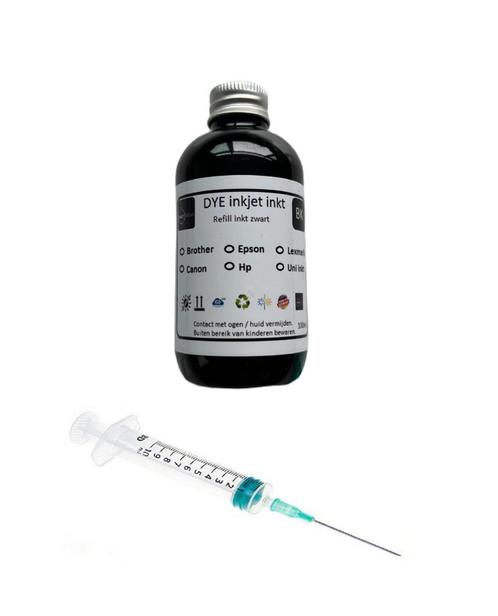 navul inkt ZWART 100ml van Inktmedia, Computers en Software, Printerbenodigdheden, Cartridge, Nieuw
