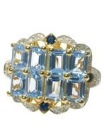 Zonder Minimumprijs - Ring - 9 kt. Geel goud, Zilver, Sieraden, Tassen en Uiterlijk, Ringen, Nieuw