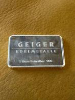 Duitsland. Silver bar ND Geiger Schloss Güldengossa , 1 Oz