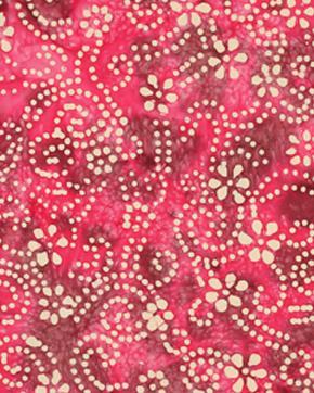 Katoen Batik Bloem Roze/Zand, Hobby en Vrije tijd, Stoffen en Lappen, Roze, Nieuw