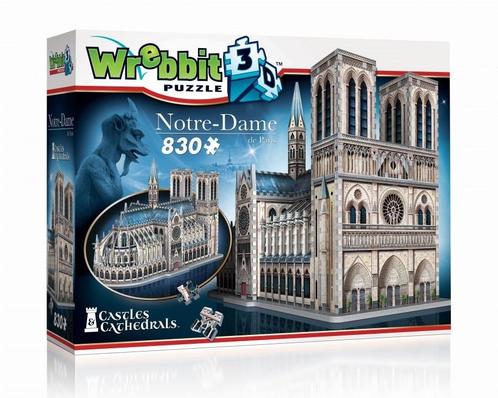 Wrebbit 3D Puzzel - Notre Dame (830 stukjes) | Wrebbit -, Hobby en Vrije tijd, Denksport en Puzzels, Nieuw, Verzenden