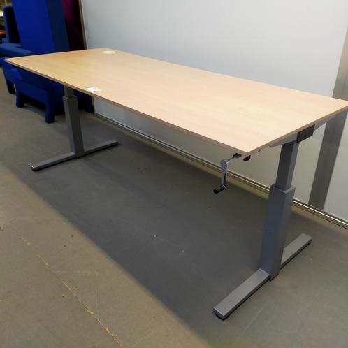 Gispen Steeltop slingerbureau - 200x80 cm, Huis en Inrichting, Bureaus, Ophalen of Verzenden