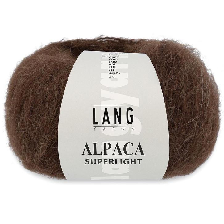 Lang Yarns Alpaca Superlight - 68 donkerbruin - Wol Garen, Hobby en Vrije tijd, Breien en Haken, Ophalen of Verzenden