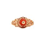 Roségouden vintage ring met bloedkoraal 14 krt, Sieraden, Tassen en Uiterlijk, Ringen, Ophalen of Verzenden, Nieuw