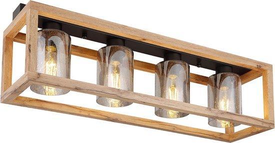 2dekans | Globo plafonniere Pettey - zwart - metaal -, Huis en Inrichting, Lampen | Plafondlampen, Zo goed als nieuw, Ophalen of Verzenden