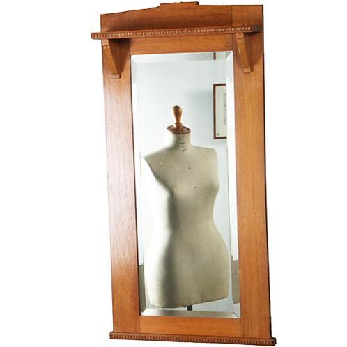 Art Deco of Haagse School spiegel facet geslepen met console, Antiek en Kunst, Antiek | Spiegels, Ophalen of Verzenden