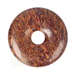 Coquina Jaspis edelstenen donut hanger Nr 9 - Ø4 cm, Nieuw, Verzenden