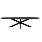 Zwarte Eettafel Ovaal Brandy 180 cm, Huis en Inrichting, Tafels | Eettafels, Verzenden, Nieuw