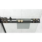 REA Inkortbaar handdoekrek met planchet - 120 cm - mat zw..., Ophalen of Verzenden, Nieuw