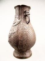 Vaas - Brons, Koperen vaas van de Dai Nippon Bunsei Nen, Antiek en Kunst