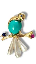 Broche - 18 karaat Geel goud, Prachtige 18k gouden en, Sieraden, Tassen en Uiterlijk, Antieke sieraden