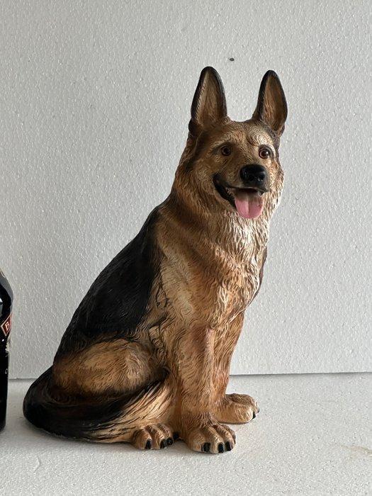 Italie - Figuur - Grote Herdershond Beeld met glazen ogen -, Antiek en Kunst, Kunst | Designobjecten