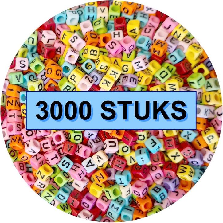 Fako Bijoux - Letterkralen Vierkant Bulk - Letter Beads -, Hobby en Vrije tijd, Kralen en Sieraden maken, Verzenden