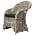 4 stuks Macau dining tuinstoel met handgat naturel rotan, Ophalen of Verzenden, Nieuw