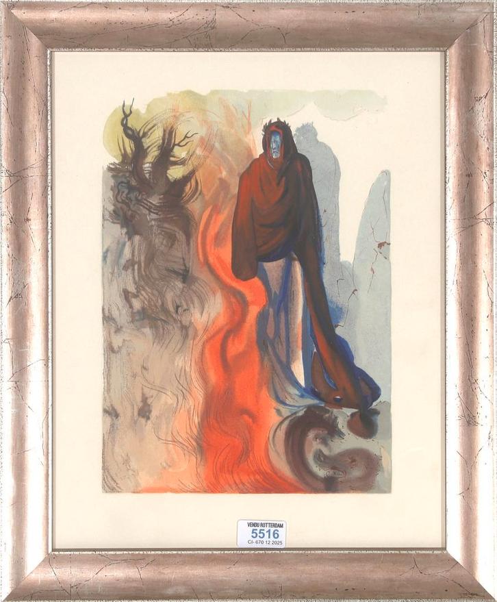 Naar Salvador Dalí , Canto 34 – Apparition de Dité, 1960, Antiek en Kunst, Kunst | Overige Kunst