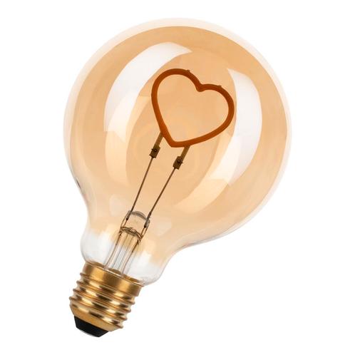 Bailey LED Silhouette Hart G95 E27 2W 90lm 2000K Goud | d..., Huis en Inrichting, Lampen | Overige, Nieuw, Ophalen of Verzenden