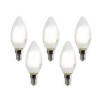 Set van 5 Smart E14 LED lampen C35 mat 4.2W 470 lm, Nieuw