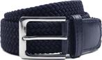 Geweven Riem Donkerblauw maat 120 Heren, Verzenden, Nieuw, Suitable, Echt leder