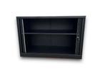 Roldeurkast mat zwart (80x120x45) - Incl. Slot En Legplank!, Verzenden, Zwart, Zo goed als nieuw, Bureaustoel