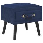 vidaXL Nachtkastje 40x35x40 cm fluweel blauw, Overige materialen, Minder dan 45 cm, Verzenden, Nieuw