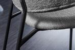 Design stoel VOGUE grijs Bouclé zwart metalen poten - 43150, Nieuw, Ophalen of Verzenden