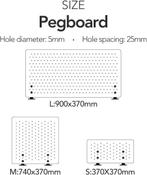 Gereedschapswand - Gatenwand - Gatenplaat - 37x37 cm - Wit -, Verzenden, Zo goed als nieuw