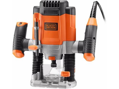 BLACK+DECKER KW1200EKA-QS Bovenfrees - 1200W - incl., Doe-het-zelf en Verbouw, Gereedschap | Handgereedschap, Zo goed als nieuw