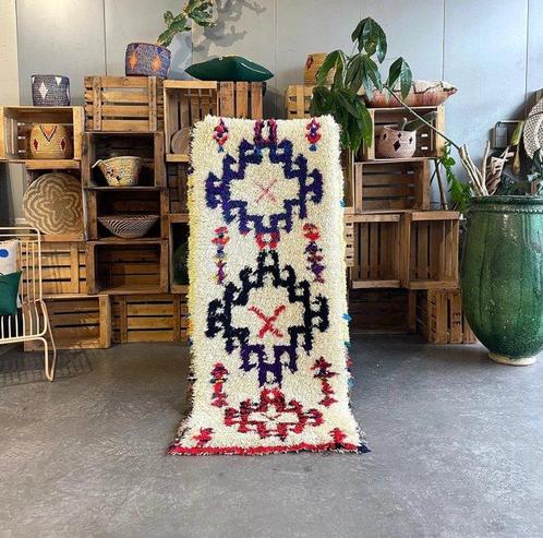 Vintage Berbers Coevolle Tapijt 80x180 cm, Noord-Afrikaans, Huis en Inrichting, Stoffering | Tapijten en Kleden