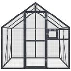 Volière Vogelkooi 1,79x2x1,85 m aluminium antracietkleurig
