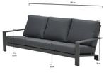 Lincoln 3-zitsbank aluminium antraciet, Tuin en Terras, Ophalen of Verzenden, Nieuw, Aluminium