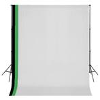 vidaXL Fotostudioset met 3 katoenen achtergronden en frame, Verzenden, Nieuw