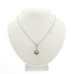 Witgouden ketting met vaste hanger en diamant; 0,70 ct. |..., Sieraden, Tassen en Uiterlijk, Kettingen, Gebruikt, Overige kleuren