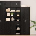 vidaXL Slim Storage Cabinet Zwart Eiken 30x42.5x225 cm, Verzenden, Nieuw, Minder dan 50 cm, 200 cm of meer
