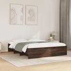 vidaXL Bedframe zonder matras bewerkt hout bruin eikenkleur, Huis en Inrichting, Bruin, Verzenden, Overige maten, 200 cm