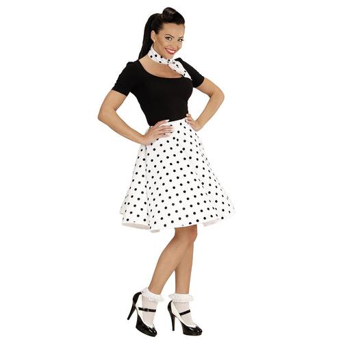 Rock N Roll 50S Verkleedset Wit 2 delig, Kleding | Dames, Carnavalskleding en Feestkleding, Nieuw, Verzenden