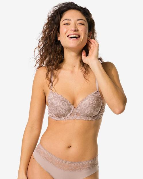 HEMA Voorgevormde bh met kant met beugel recycled micro, Kleding | Dames, Ondergoed en Lingerie, Verzenden