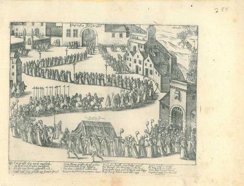 Historische prent van Brussels, Antiek en Kunst, Kunst | Etsen en Gravures