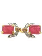 Zonder minimumprijs - Oorbellen - 9 kt. Zilver, Geel goud, Nieuw