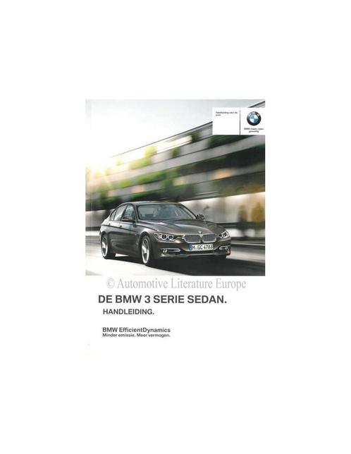 2012 BMW 3 SERIE SEDAN INSTRUCTIEBOEKJE NEDERLANDS, Auto diversen, Handleidingen en Instructieboekjes