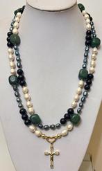 Lange halsketting (124 cm) van natuurlijke parels, AAA;