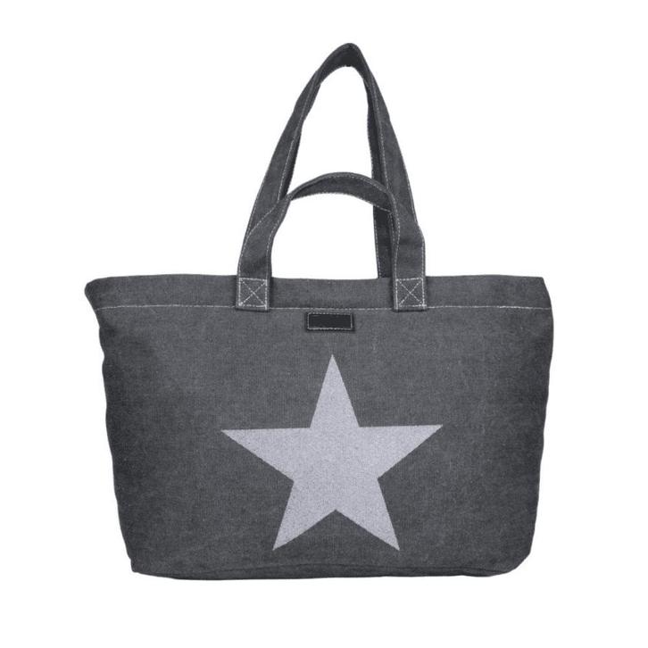 Grote Strandtas / Shopper Ster Zwart, Sieraden, Tassen en Uiterlijk, Tassen | Reistassen en Weekendtassen, Verzenden