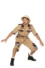 Safari Man Kostuum Kort, Kleding | Heren, Carnavalskleding en Feestkleding, Nieuw, Ophalen of Verzenden